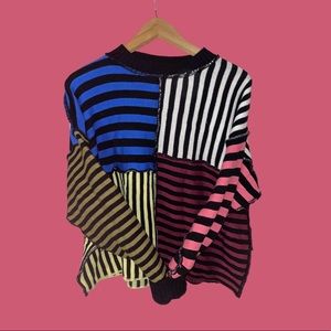🌈🎨 FOREVER 21 INSIDE OUT STRIPED SWEATER